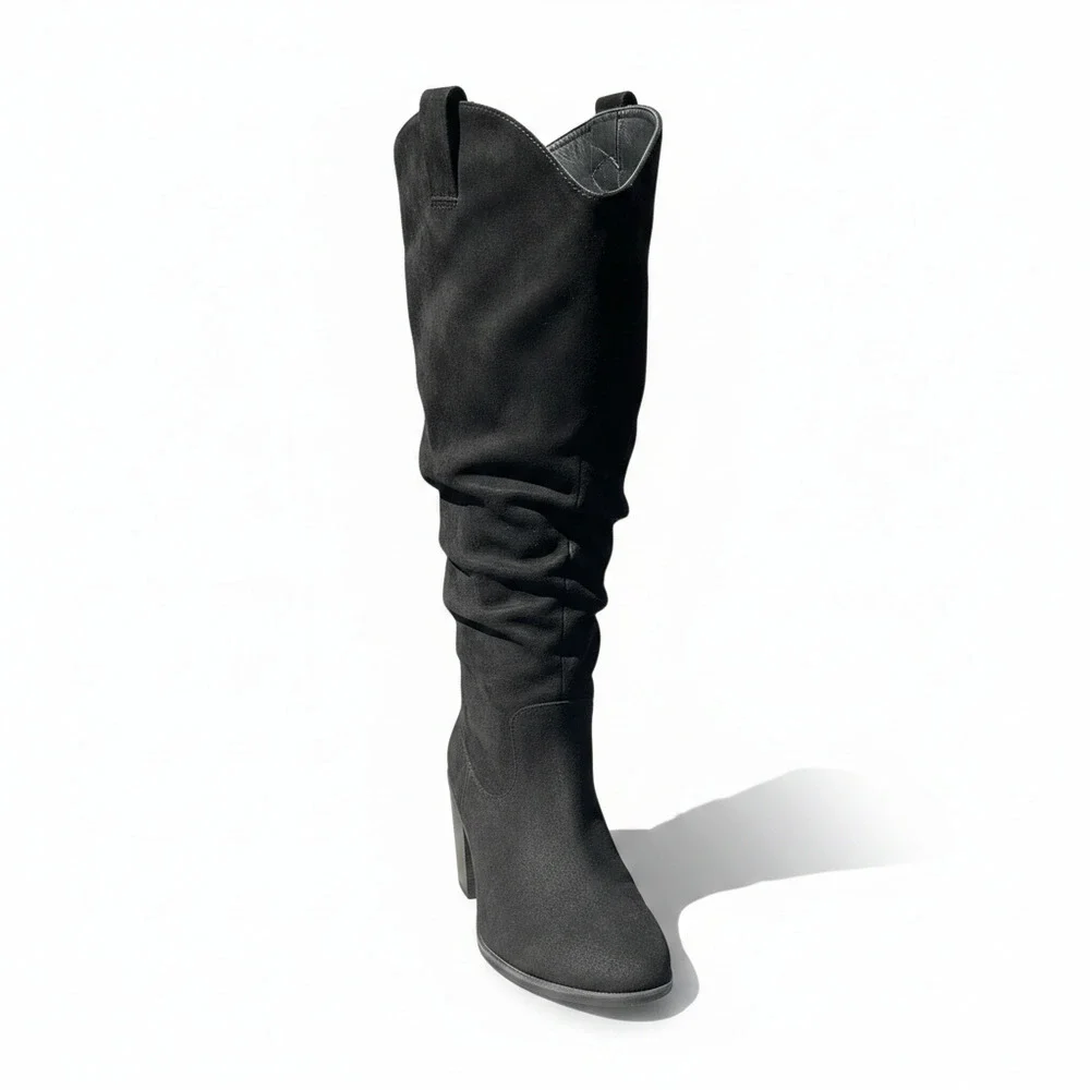 Women's Luoika Extra Wide Calf Cowboy Cowgirl Western Knee High Boots Size 11W